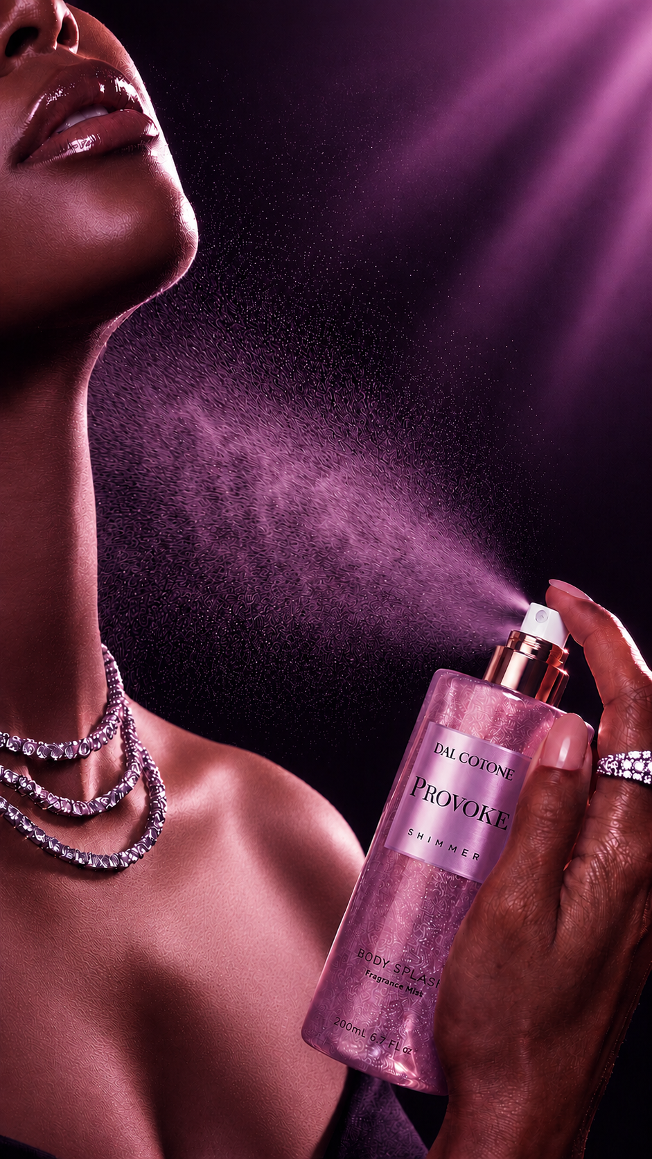 Body Splash - Provoke Shimmer 200ml - 8% de essência.