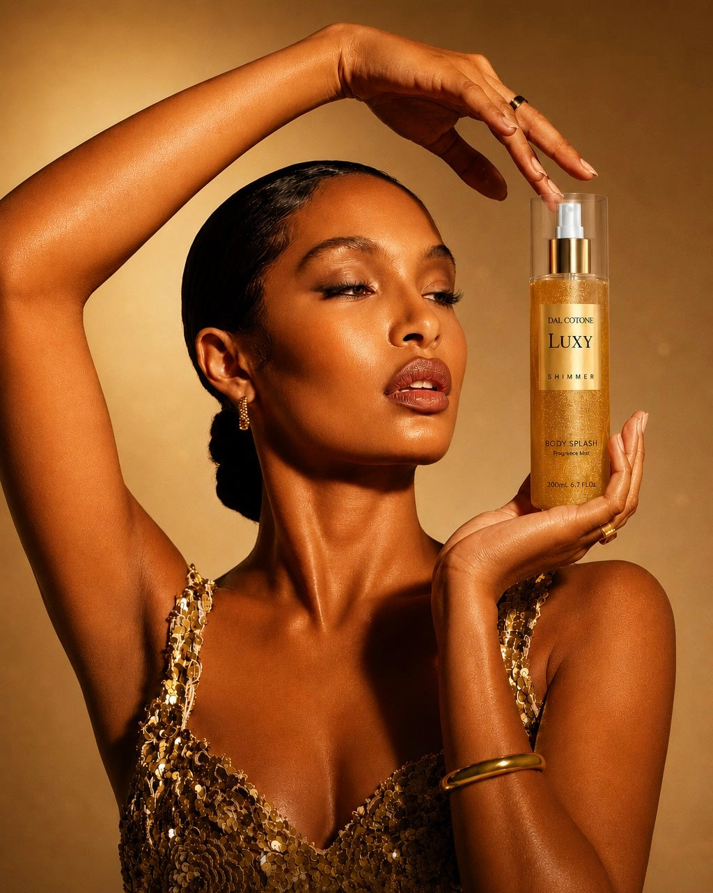 Body Splash Luxy Shimmer 200ml - 8% de essência.
