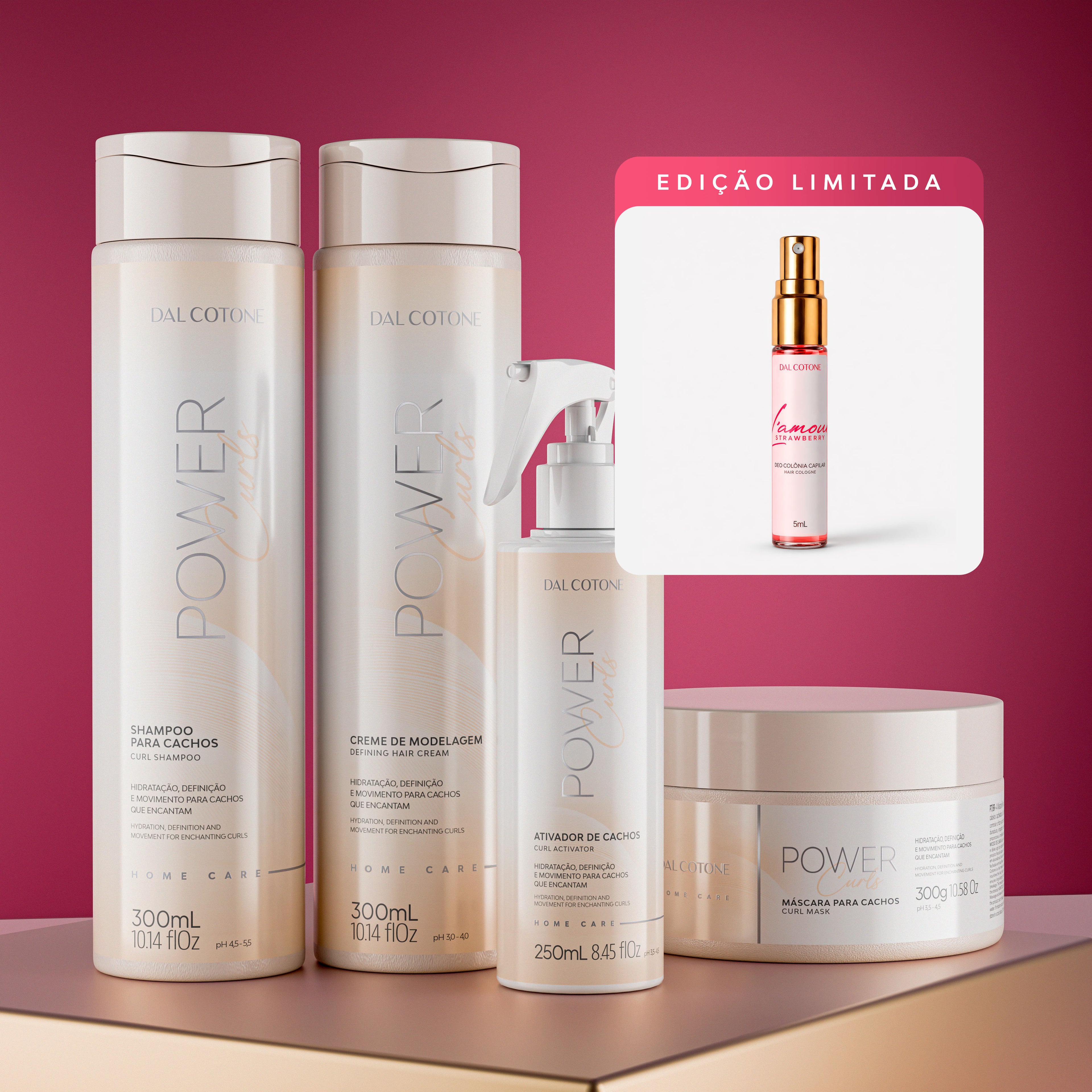 Kit Power Curls com Spray Ativador de Cachos + Mini Pefume Lamour