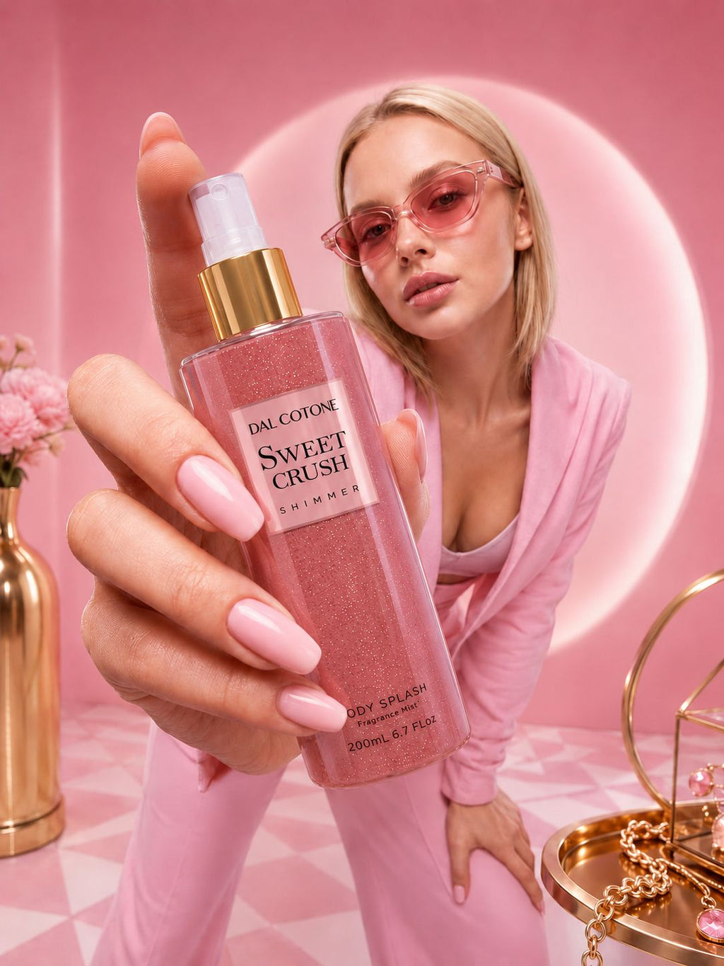 Body Splash Sweet Crush Shimmer 200ml - 8% de essência.