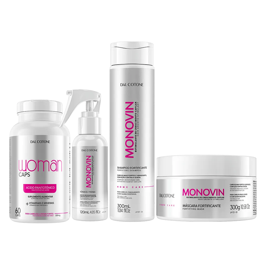 Kit Monovin + Woman Caps Auxílio no Crescimento capilar e Fortalecimento