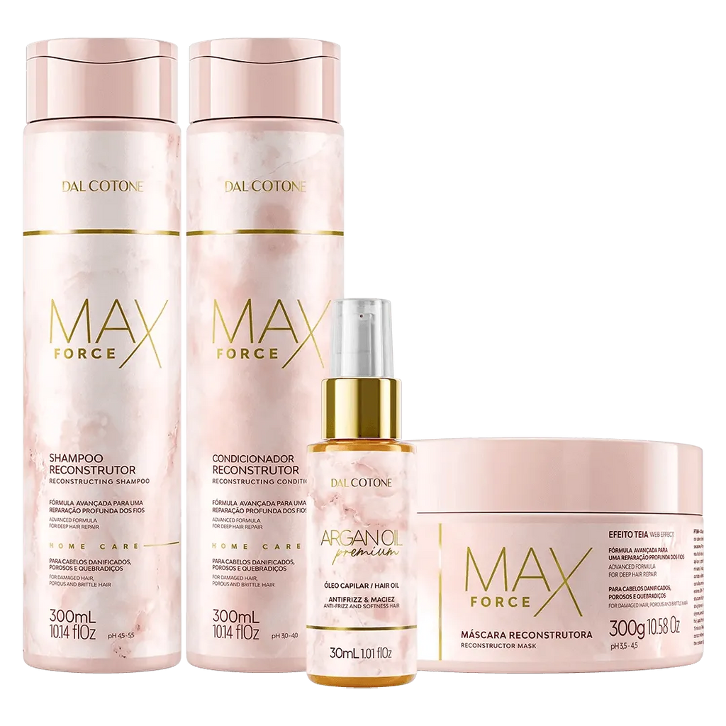 Kit Max Force Home Care + Óleo de Argan