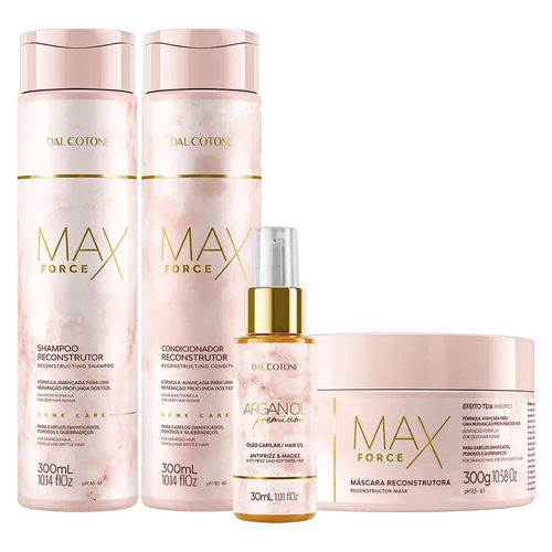 Kit Max Force + Argan Oil Premium, Reconstrução máxima. – Dal Cotone