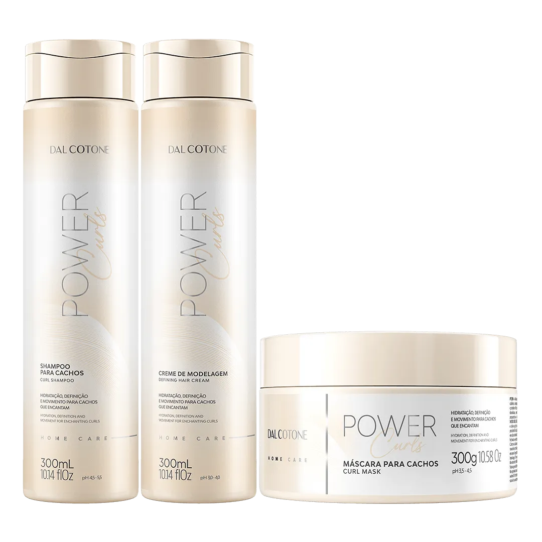 Kit Power Curls Home Care Definição Volume e Hidratação