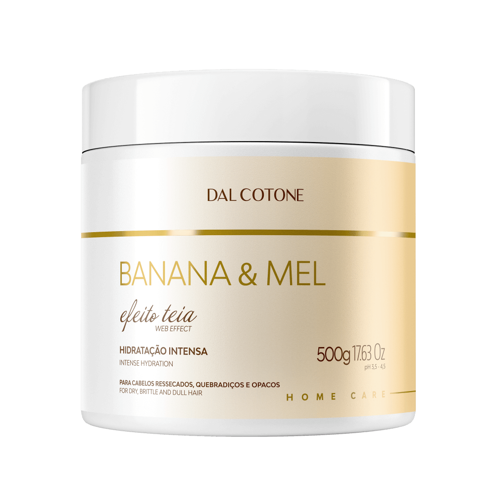 Máscara Banana e mel efeito teia 500g