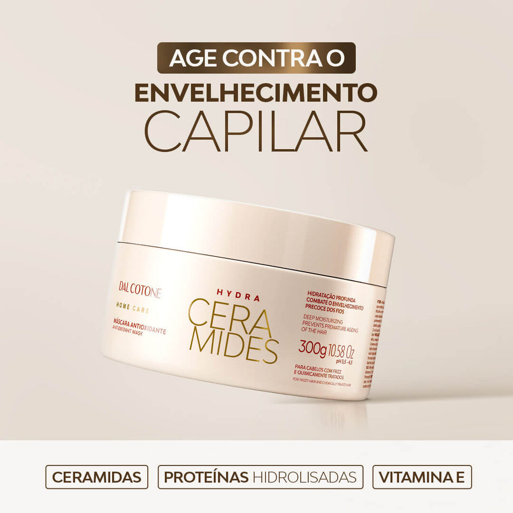 Máscara Capilar Hydra Ceramides Hidratação e Antioxidante 300g